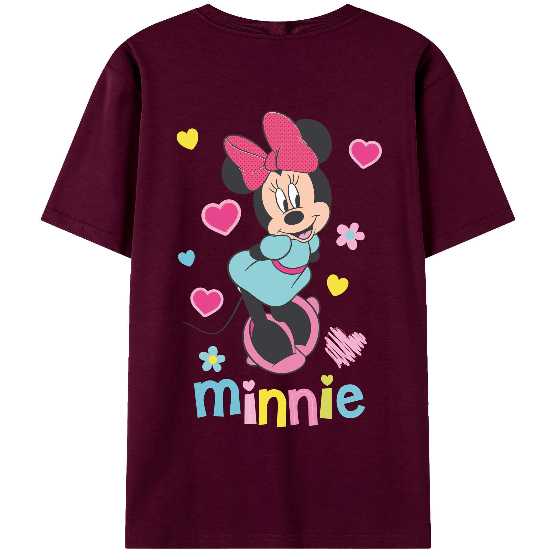（画像用） ミッキーマウス Mickey Mouse レディース半袖Tシャツ(バックプリント)